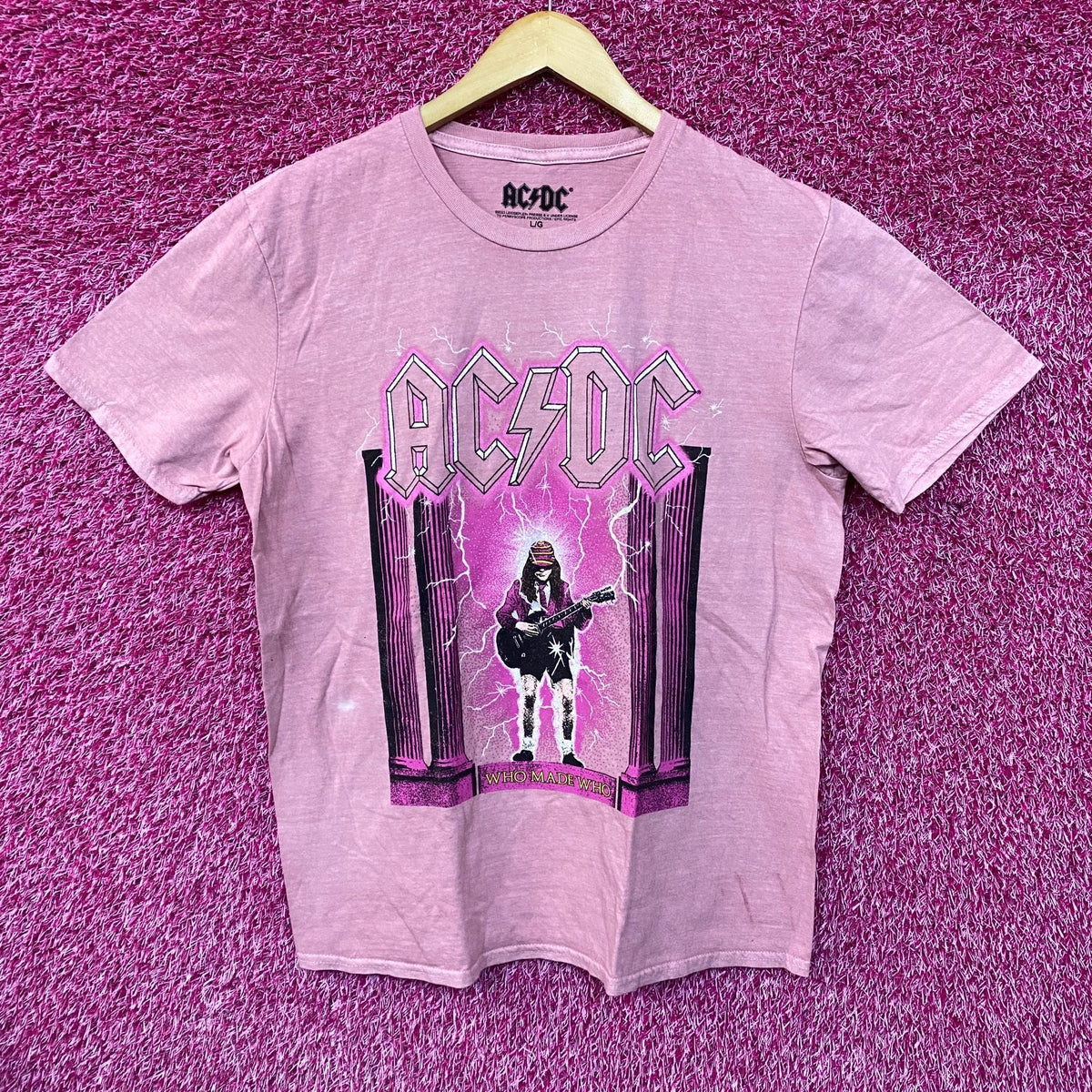 AC/DC Who Made Album Art Bedazzled Hard Rock Band Tee large product image 1