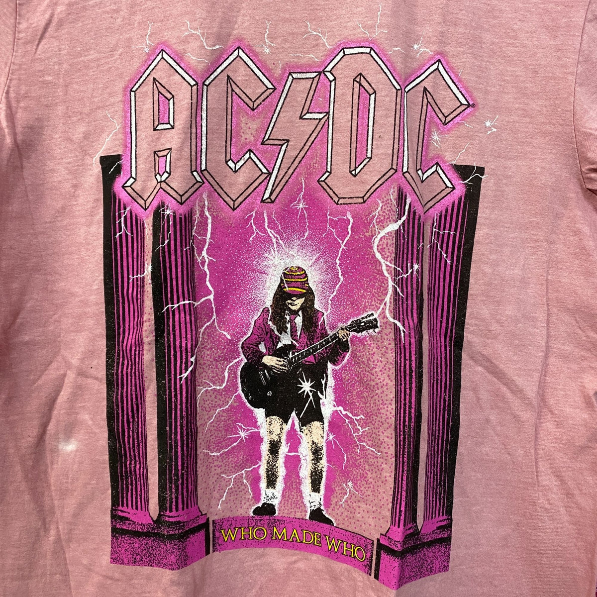 AC/DC Who Made Album Art Bedazzled Hard Rock Band Tee large product image 2