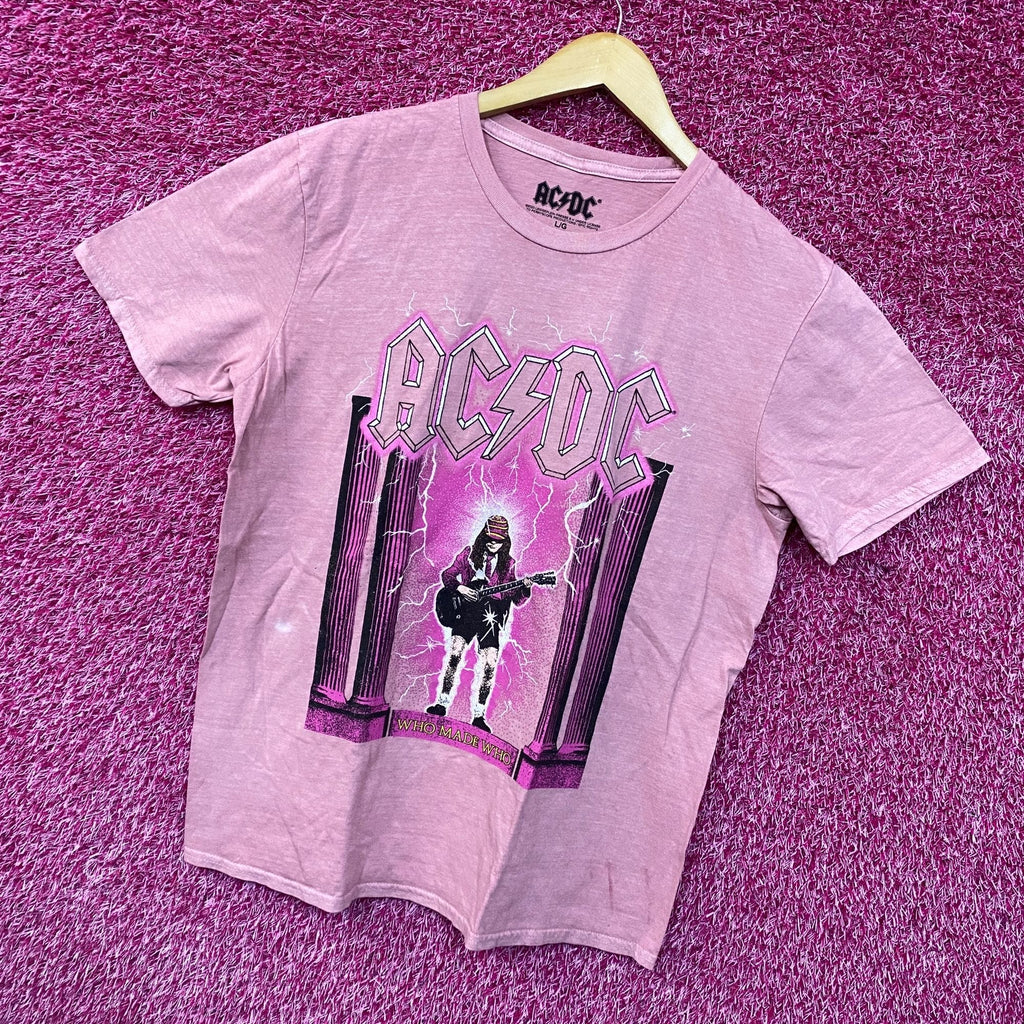 AC/DC Who Made Album Art Bedazzled Hard Rock Band Tee large product image 3