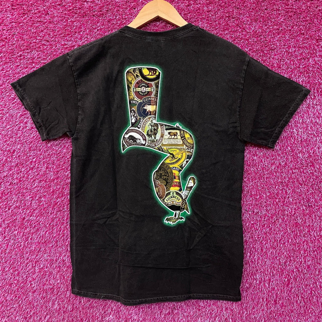 Guinness Toucan Logo Collage Graphic T-shirt Small product image 1