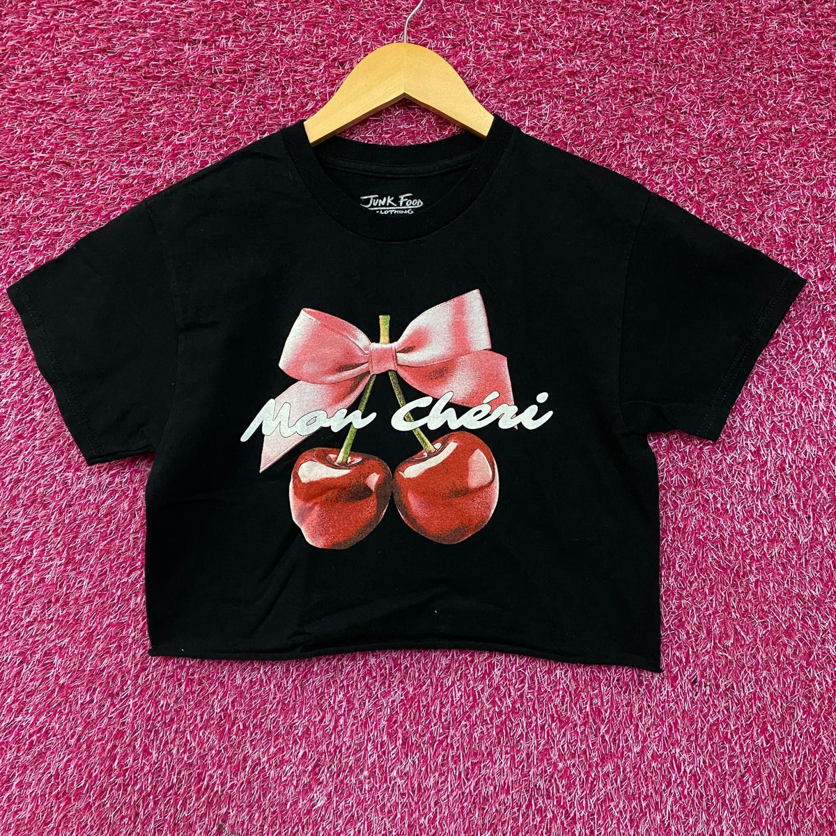 Junk Food Clothing Mon Cheri Vintage Style Graphic Crop Tee product image 1