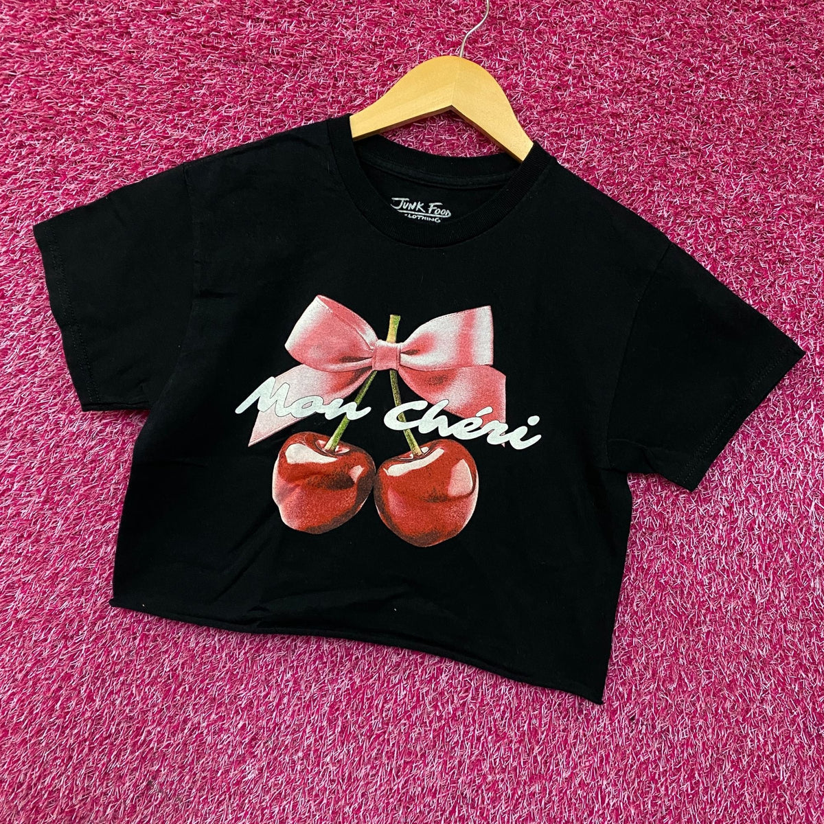 Junk Food Clothing Mon Cheri Vintage Style Graphic Crop Tee product image 3