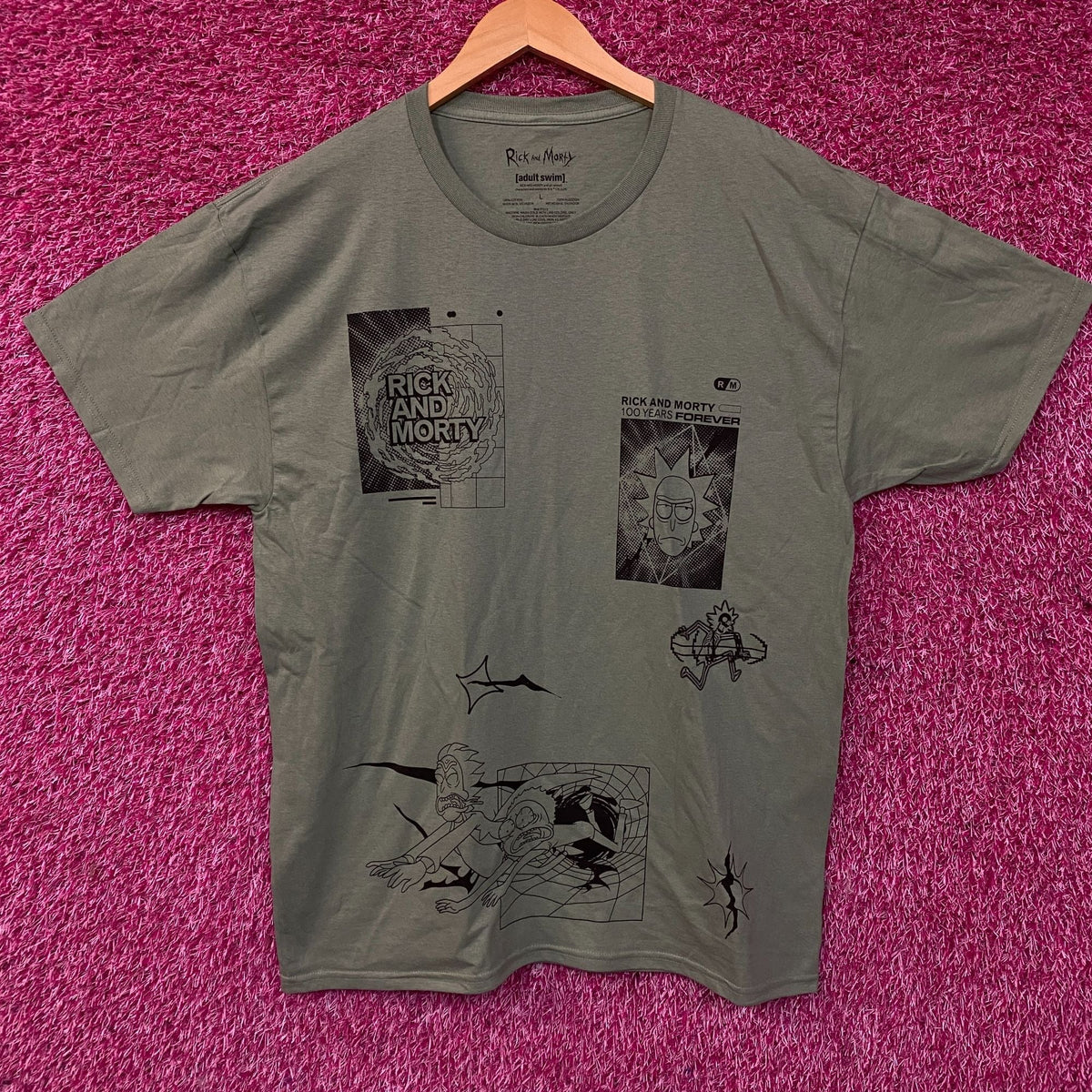 Rick and Morty Adult Swim Graphic T-Shirt Large product image 1