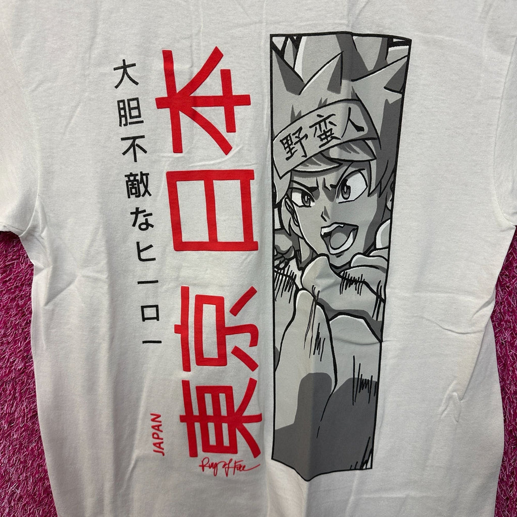 Ring of Fire Puffy Print Japan Anime Streetwear Tee L