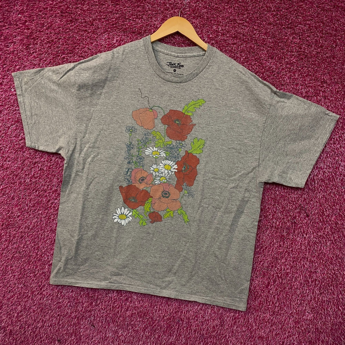 Junk Food Flowers Cotton Graphic T-Shirt XL product image 3
