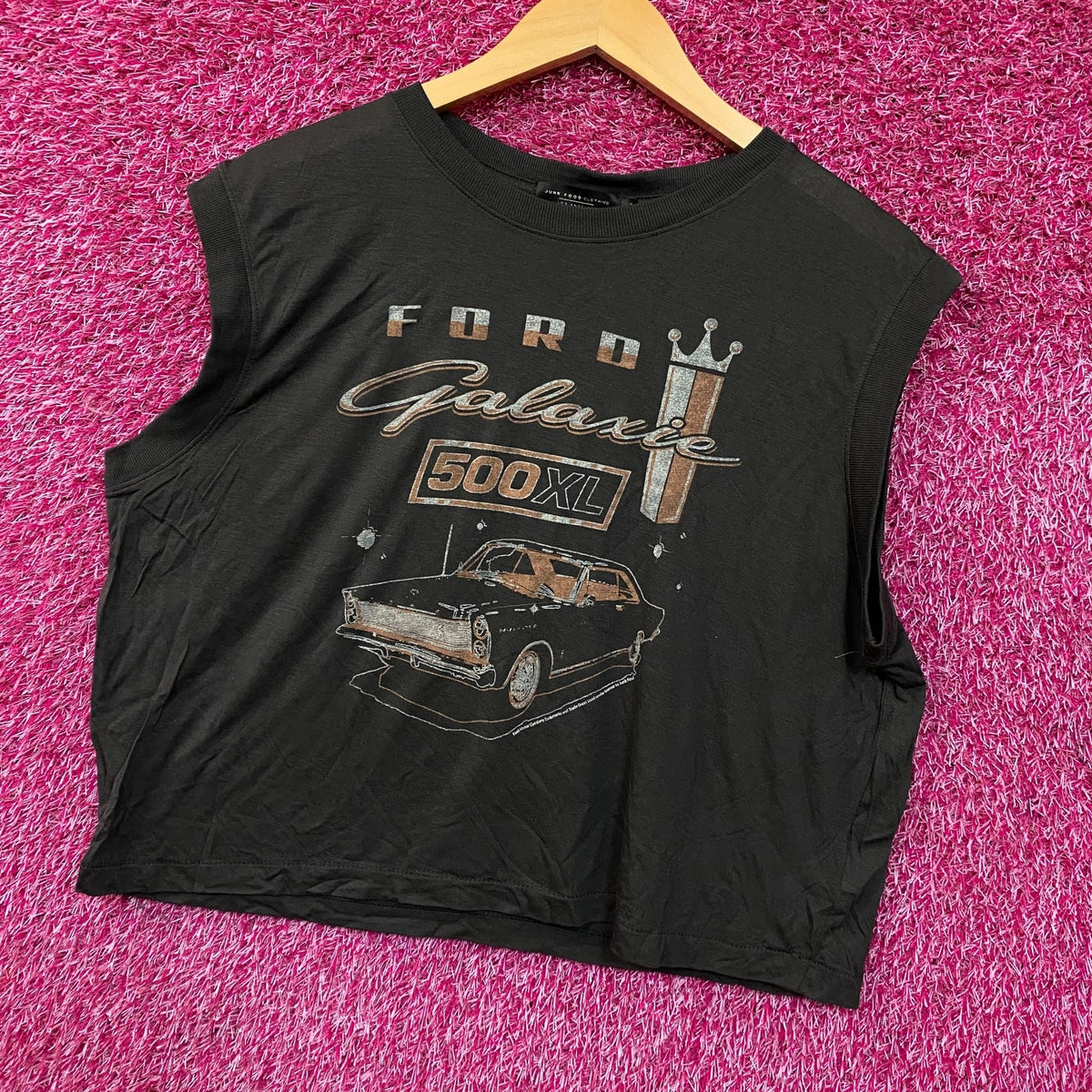Junk Food Clothing Ford Galaxie 500 XL Vintage Style Graphic Women's Tissue Tank Large