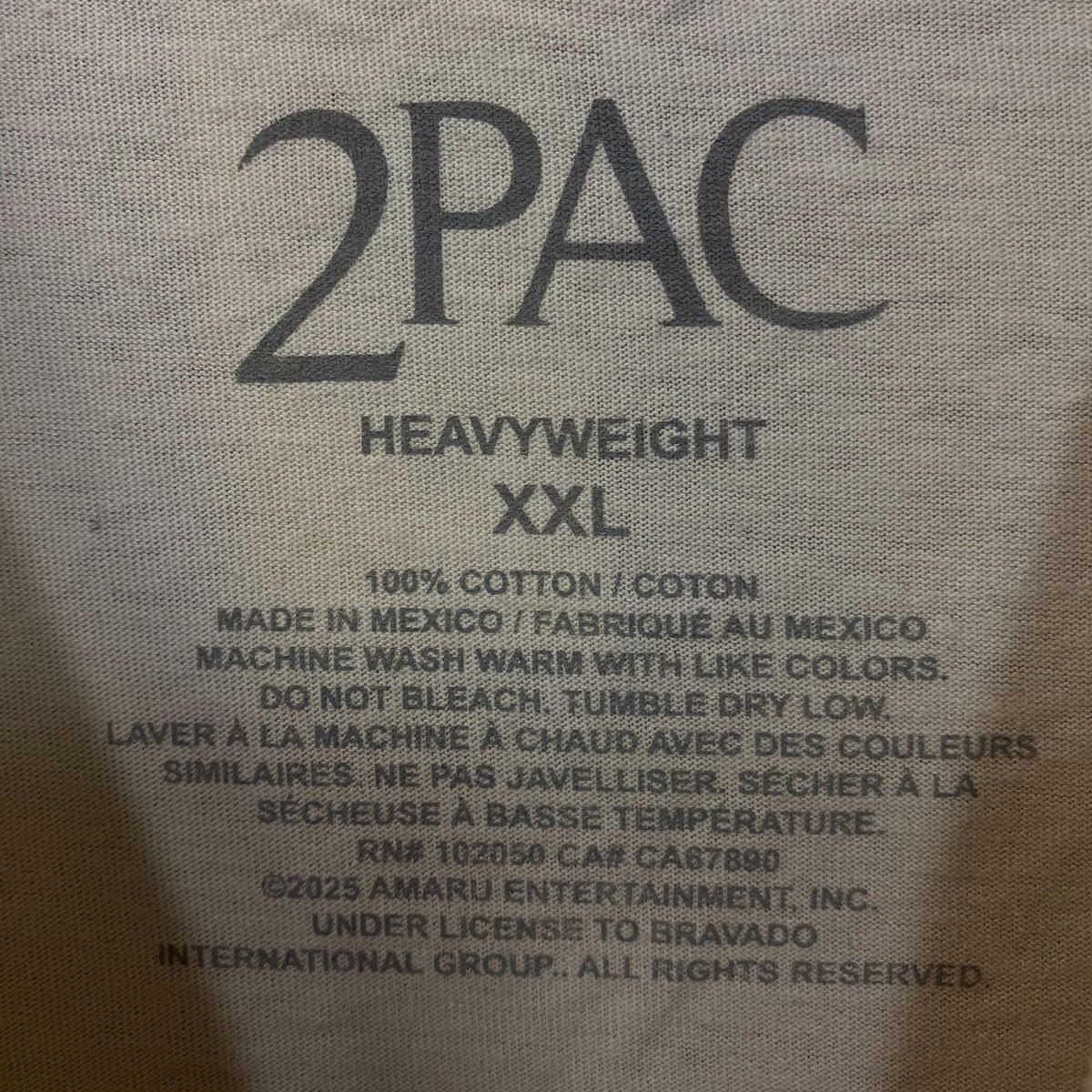 Tupac Never Change Heavyweight Graphic T-Shirt 2XL product image 5