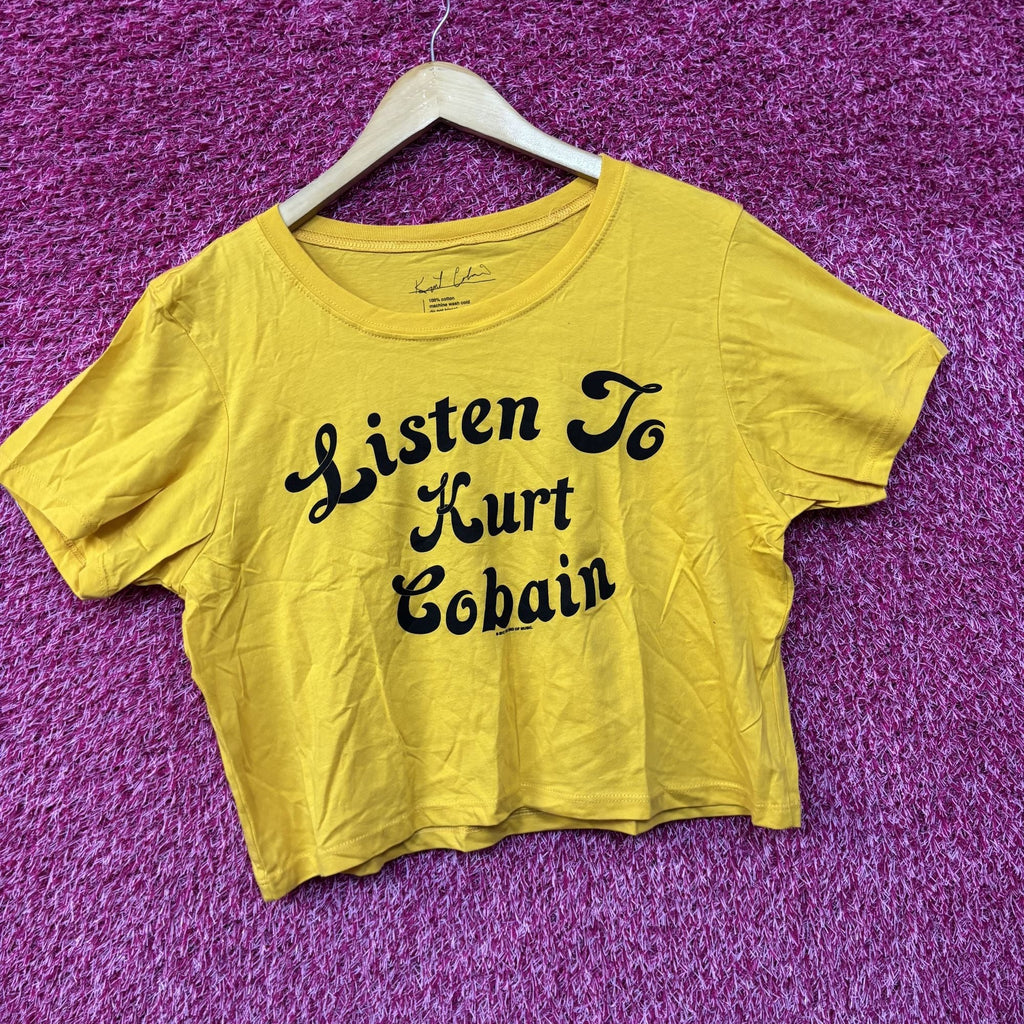 Listen to Kurt Gobain Yellow Crop- top Shirt XL product image 3
