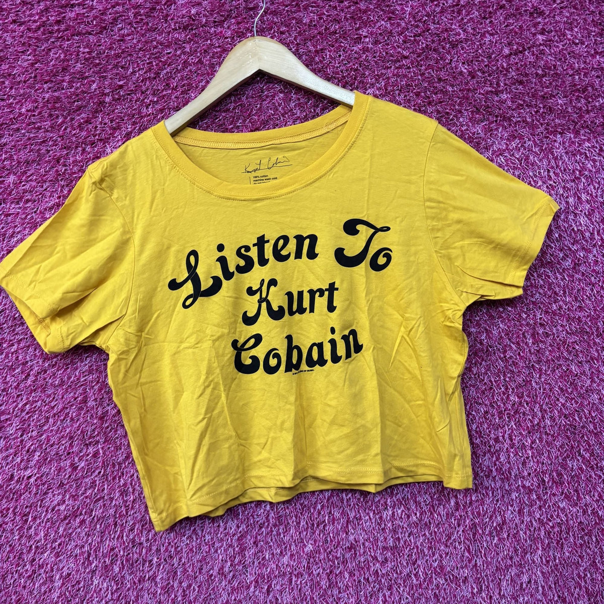 Listen to Kurt Gobain Yellow Crop- top Shirt XL product image 3