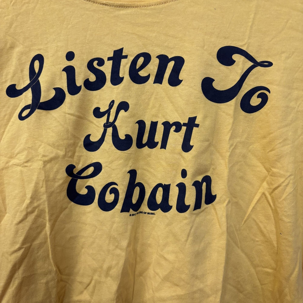 Listen to Kurt Gobain Yellow Crop- top Shirt XL product image 2