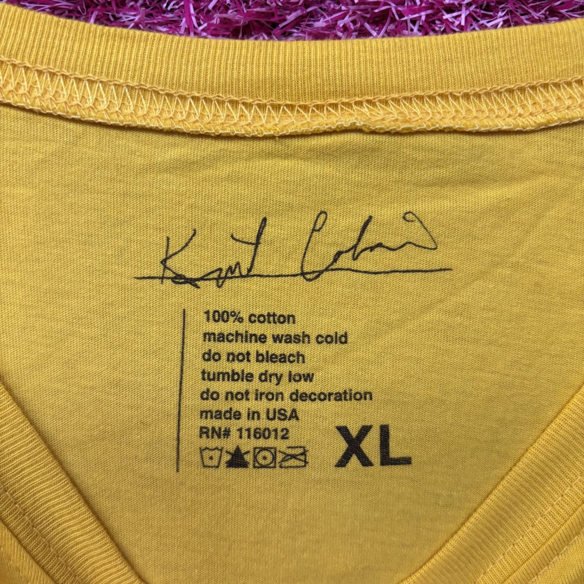 Listen to Kurt Gobain Yellow Crop- top Shirt XL product image 4