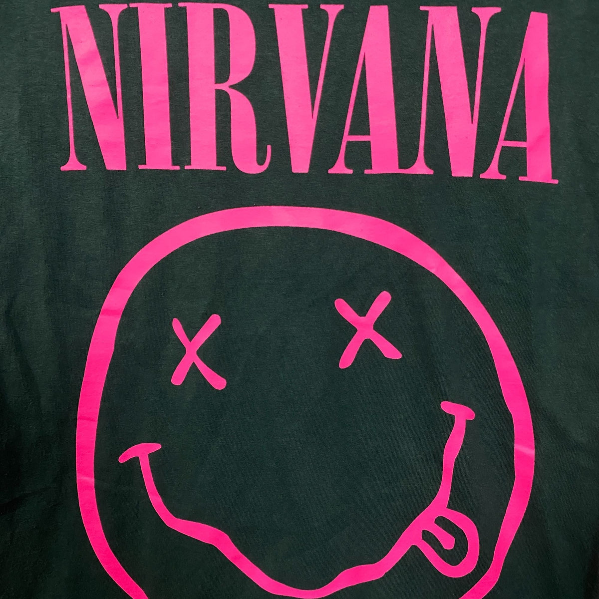 Nirvana Pink Smiley Grunge Band Graphic T-Shirt Small product image 6