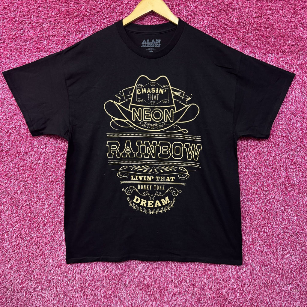 Alan Jackson Chasin' That Neon Rainbow Black T-Shirt XL product image 1