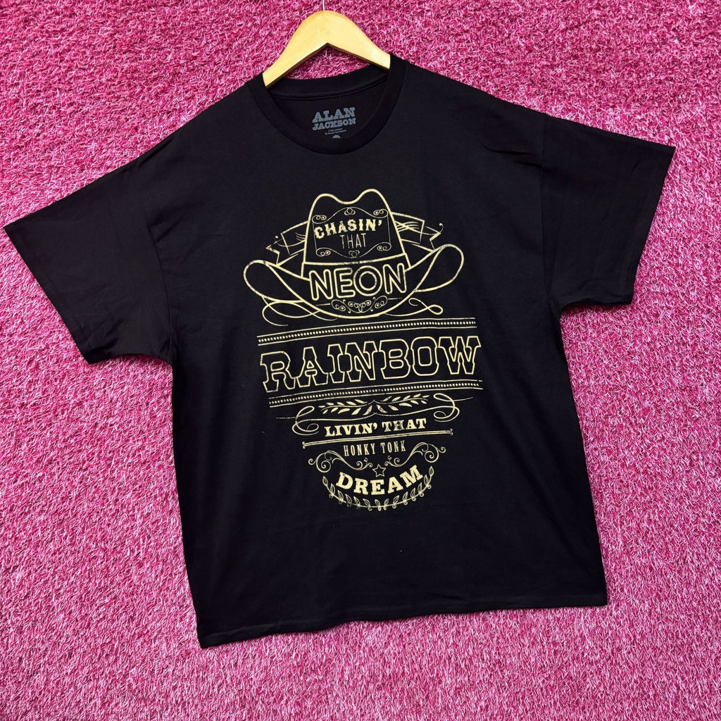 Alan Jackson Chasin' That Neon Rainbow Black T-Shirt XL product image 3