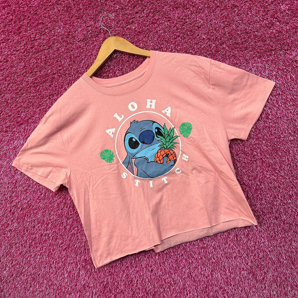 Stitch Aloha Hawaiian Pineapple Disney Movie Crop Top L product image 3