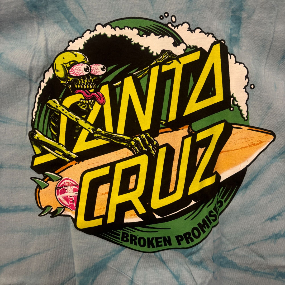 Broken Promises x Santa Cruz tiedye collab tshirt size product image 2
