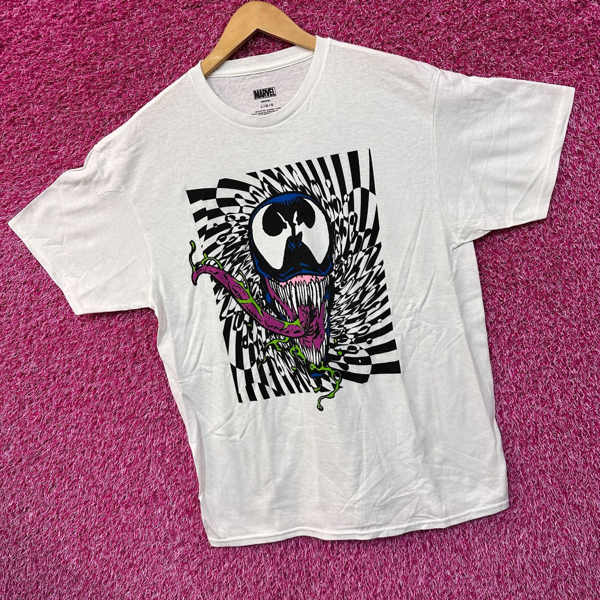 Venom Hypnotic Checkered the Alien Symbiote Marvel Tee L product image 3