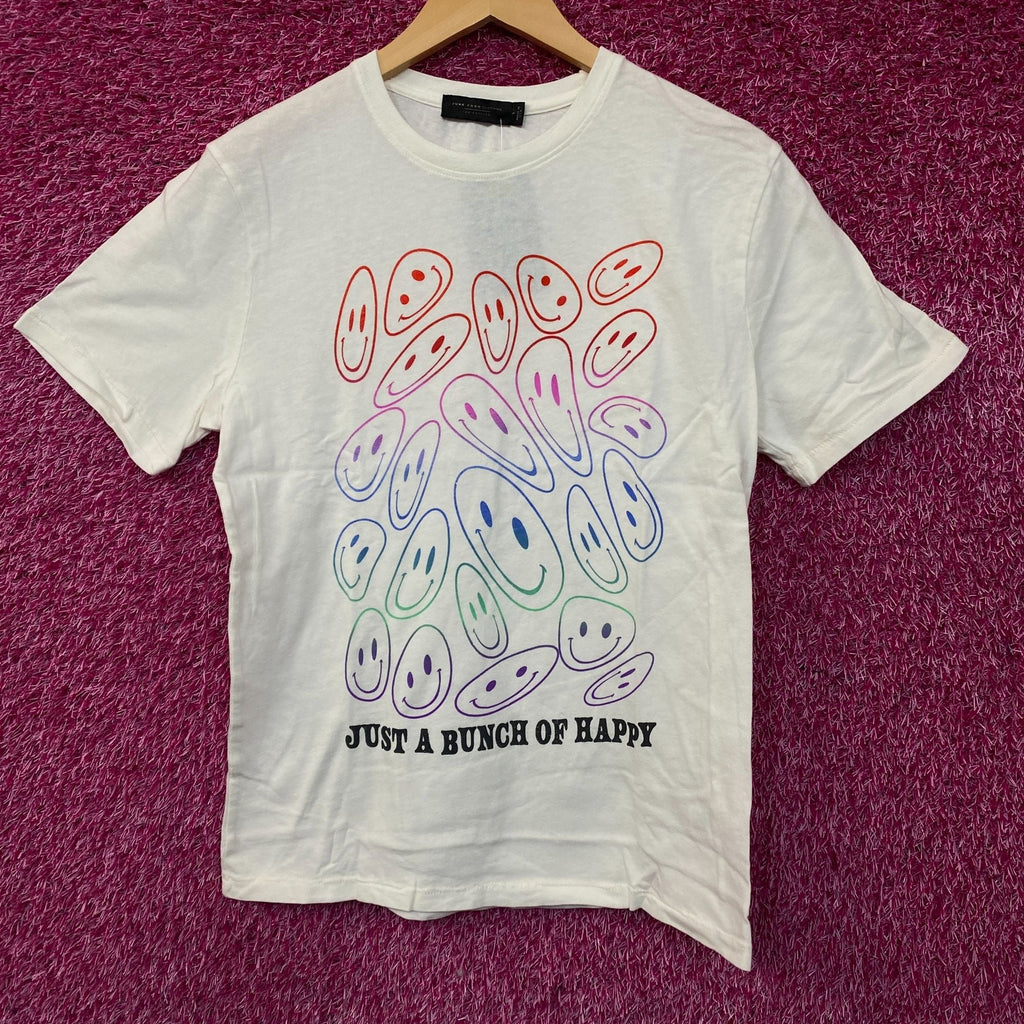 Junk Food Just a Bunch of Happy Smiley Face Graphic T-Shirt product image 1