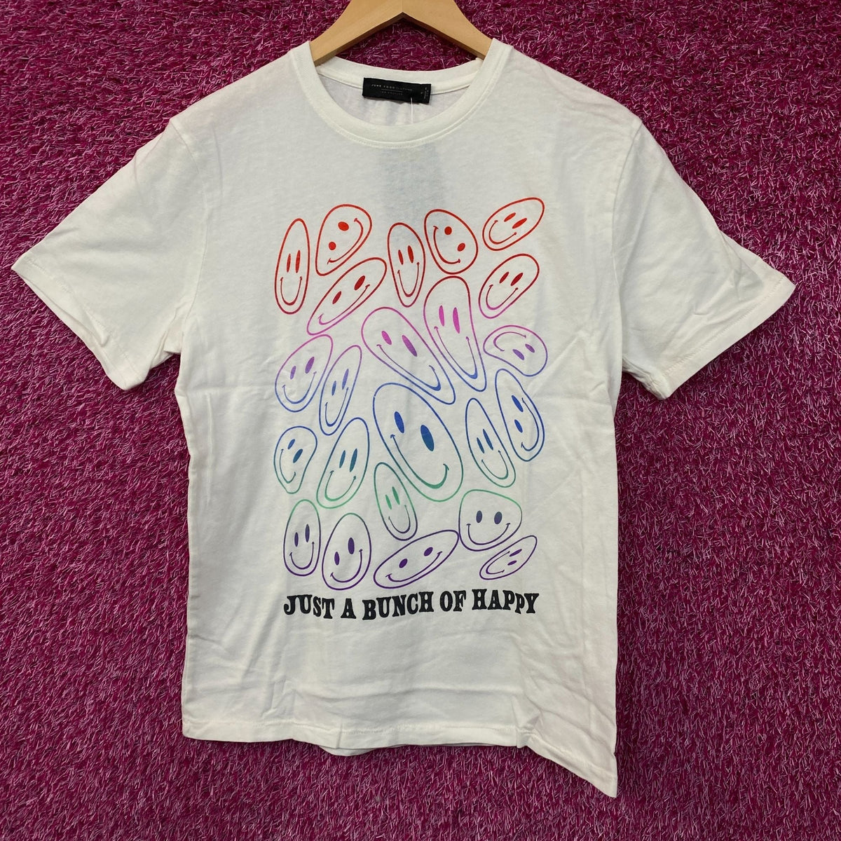 Junk Food Just a Bunch of Happy Smiley Face Graphic T-Shirt product image 1
