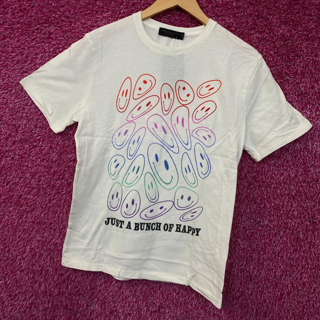 Junk Food Just a Bunch of Happy Smiley Face Graphic T-Shirt product image 3