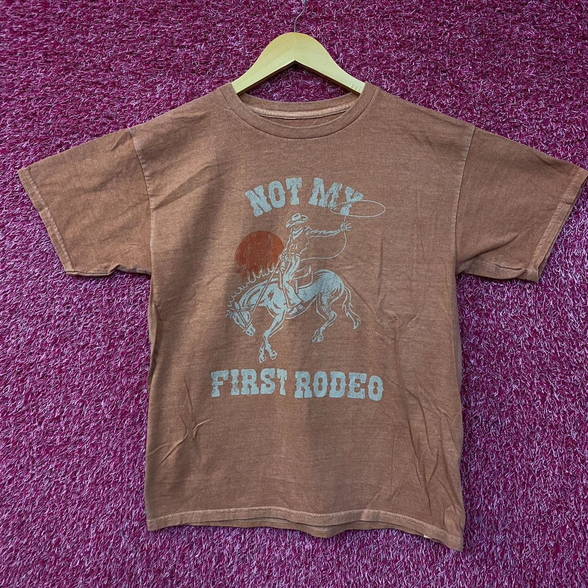 Not My First Rodeo Cowboy Vintage Style Graphic T-Shirt XL product image 1