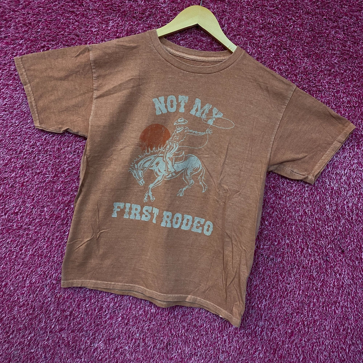 Not My First Rodeo Cowboy Vintage Style Graphic T-Shirt XL product image 3