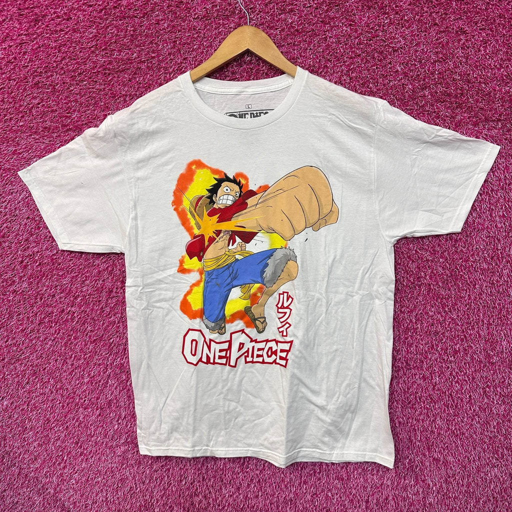 One Piece Luffy D Monke Super Elastic Punch Anime Tee L product image 1