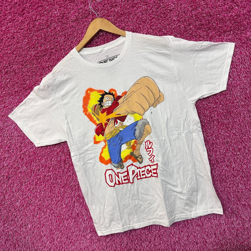 One Piece Luffy D Monke Super Elastic Punch Anime Tee L product image 3