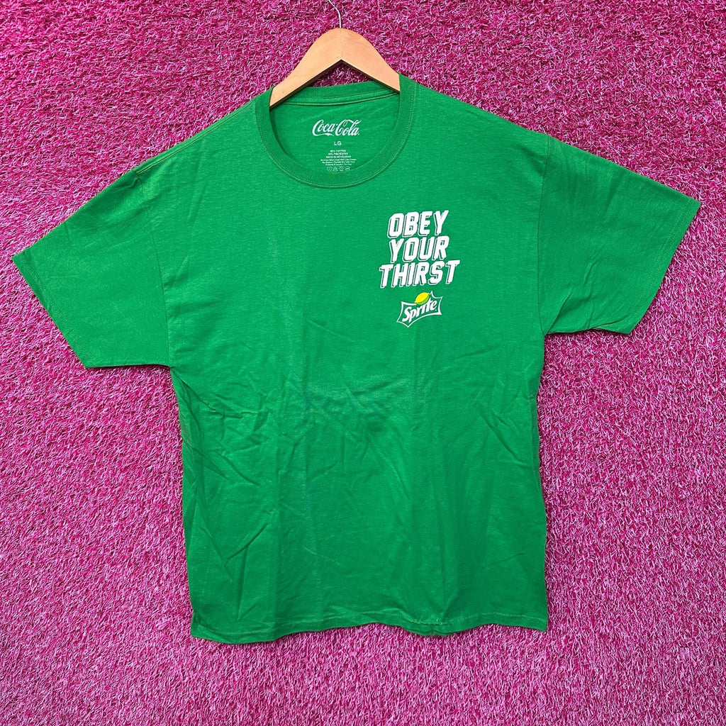 Sprite Obey Your Thirst Slogan Coke Product Promo Tee L product image 3