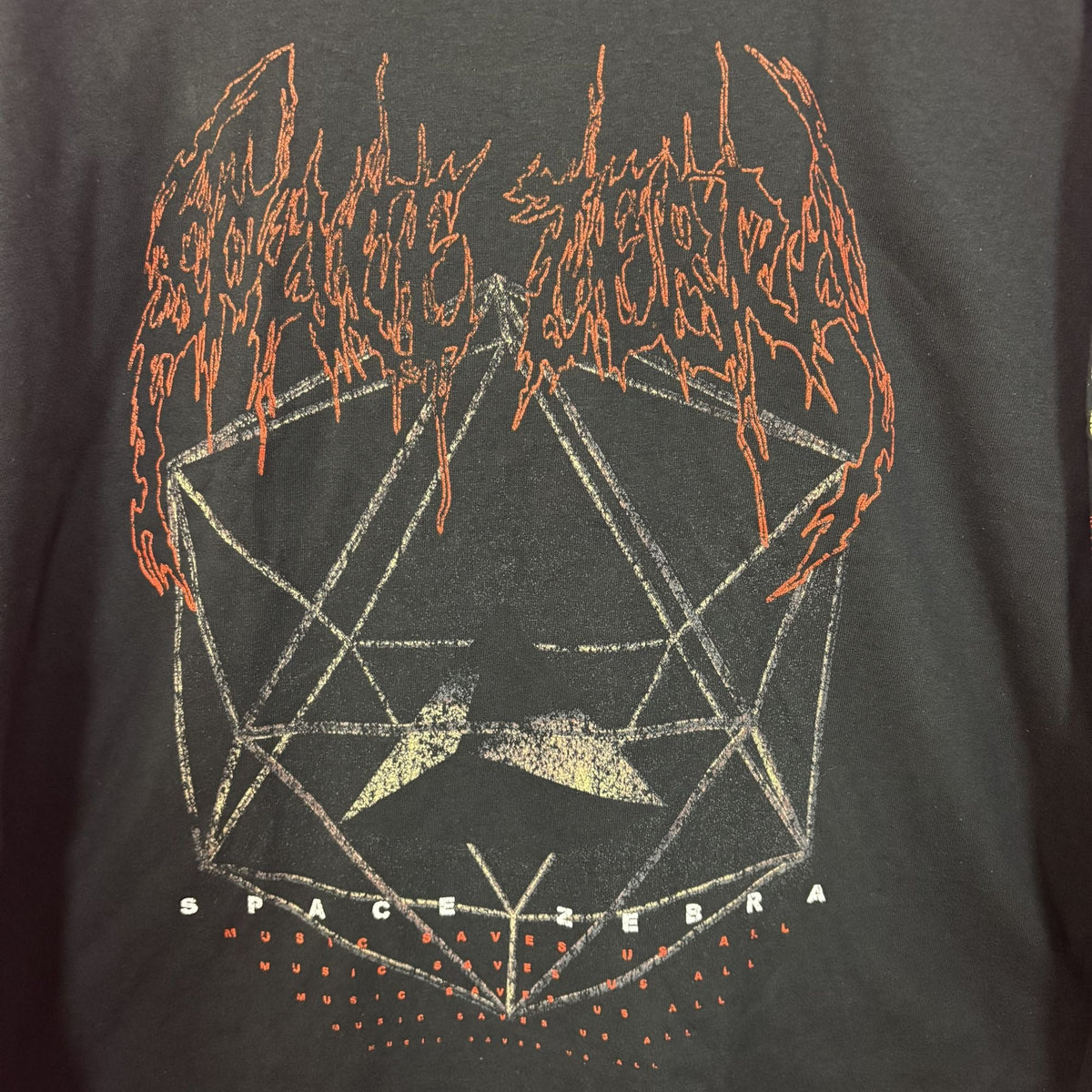 Space Zebra Music Saves Us Long Sleeve black T-Shirt XL product image 3